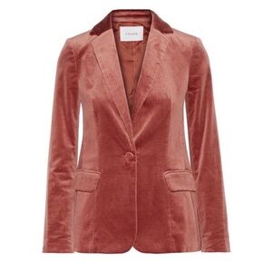 Frame Spice Velvet Blazer One Button Size 8